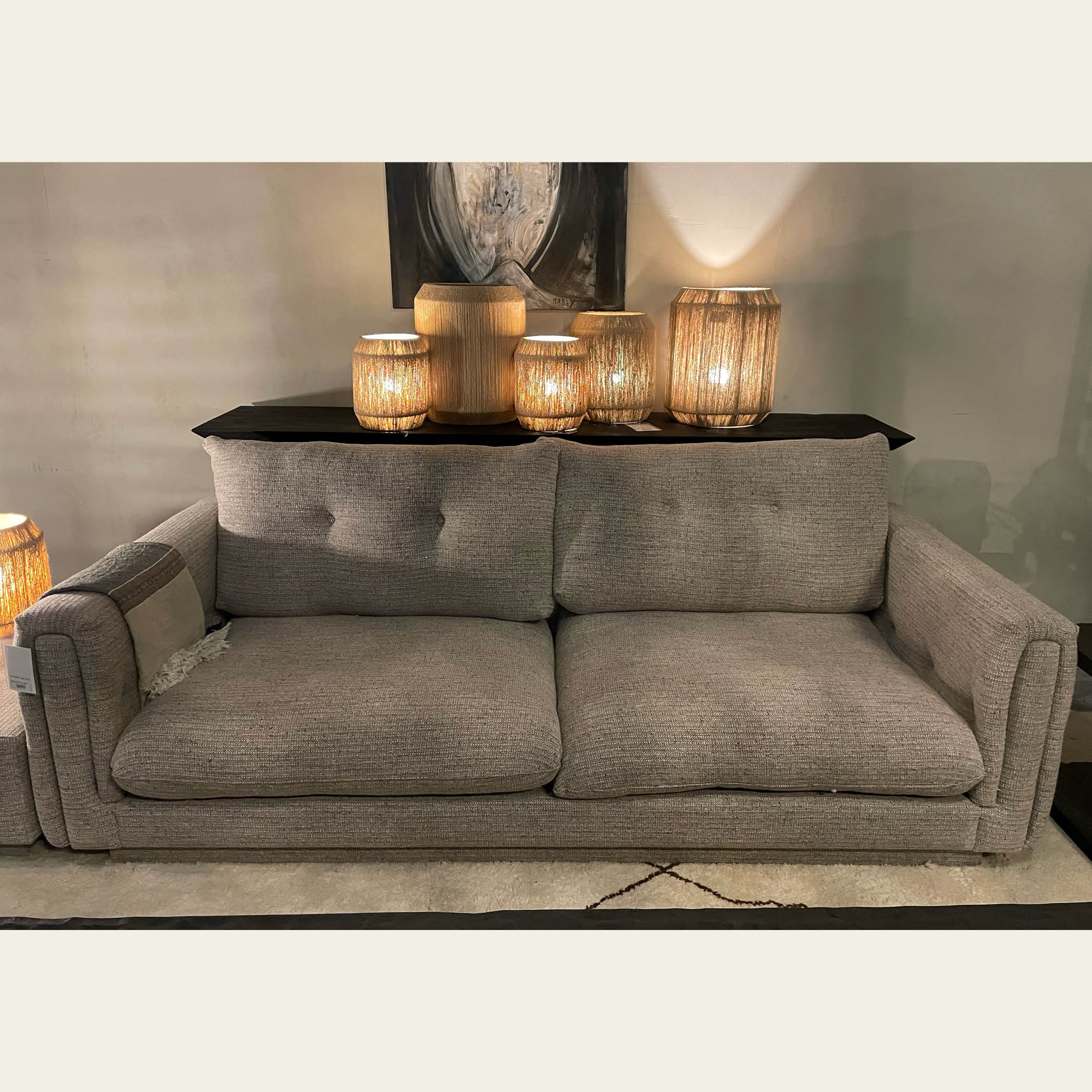 EXPO Gommaire NEIL 3-seater sofa with ottoman