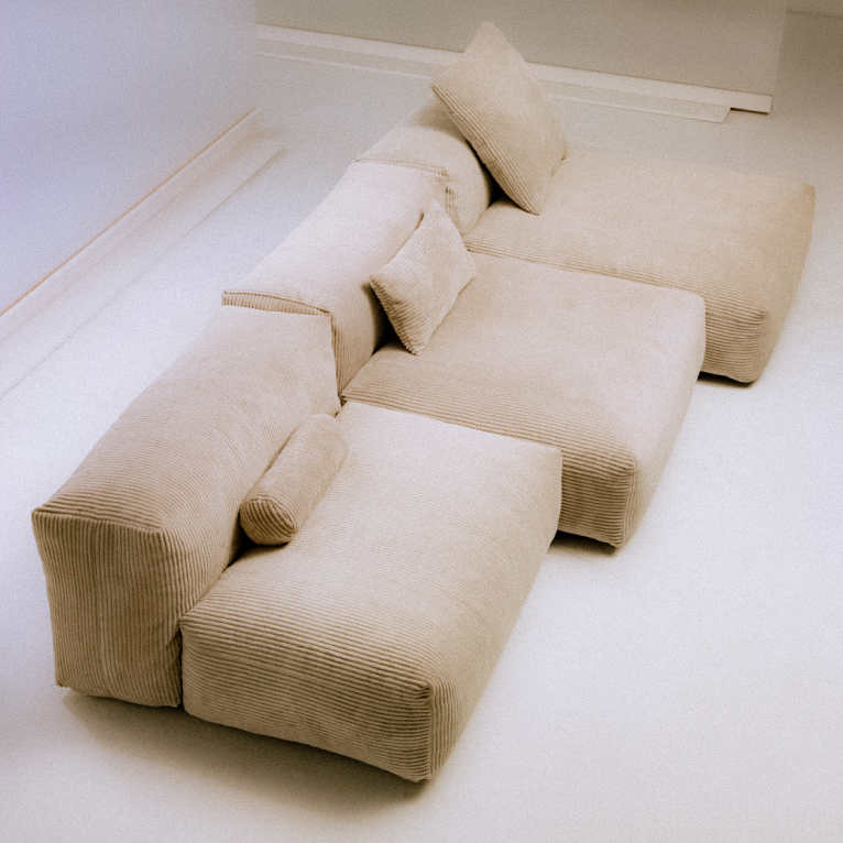 Modular sofa element Cord Velour- 84x63